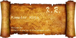 Kampler Rita névjegykártya