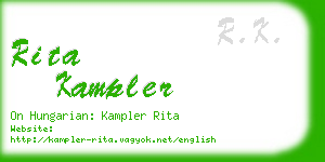 rita kampler business card